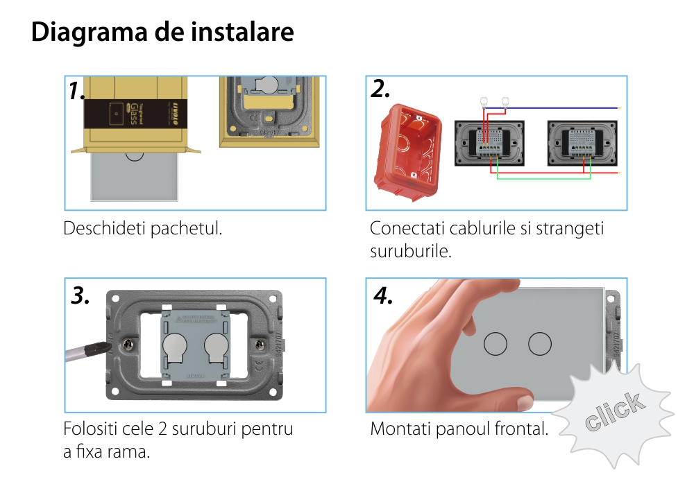 Interruttore Doppio Deviatore/Invertitore Wireless con Touch LIVOLO in Vetro – Standard Italiano