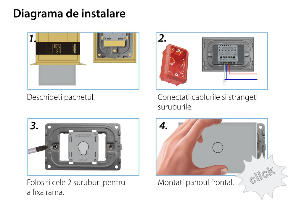Interruttore Wi-Fi Touch LIVOLO in Vetro, Standard Italiano – Nuova Serie