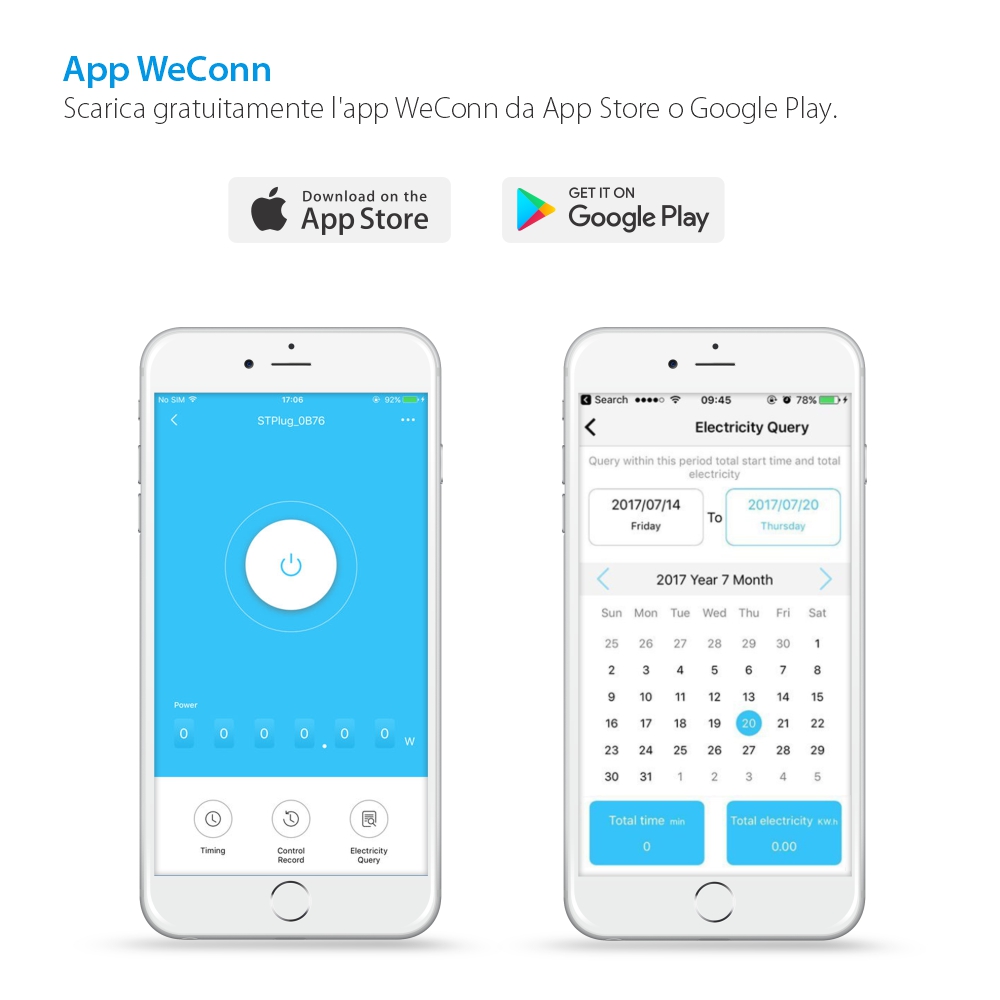Presa intelligente RedSun RS-SC71, monitoraggio energia, compatibile con Alexa, controllo tramite smartphone