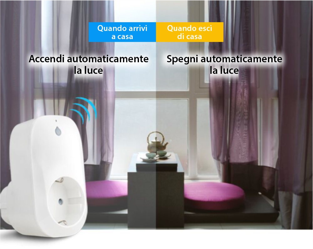 Presa intelligente RedSun RS-SC71, monitoraggio energia, compatibile con Alexa, controllo tramite smartphone