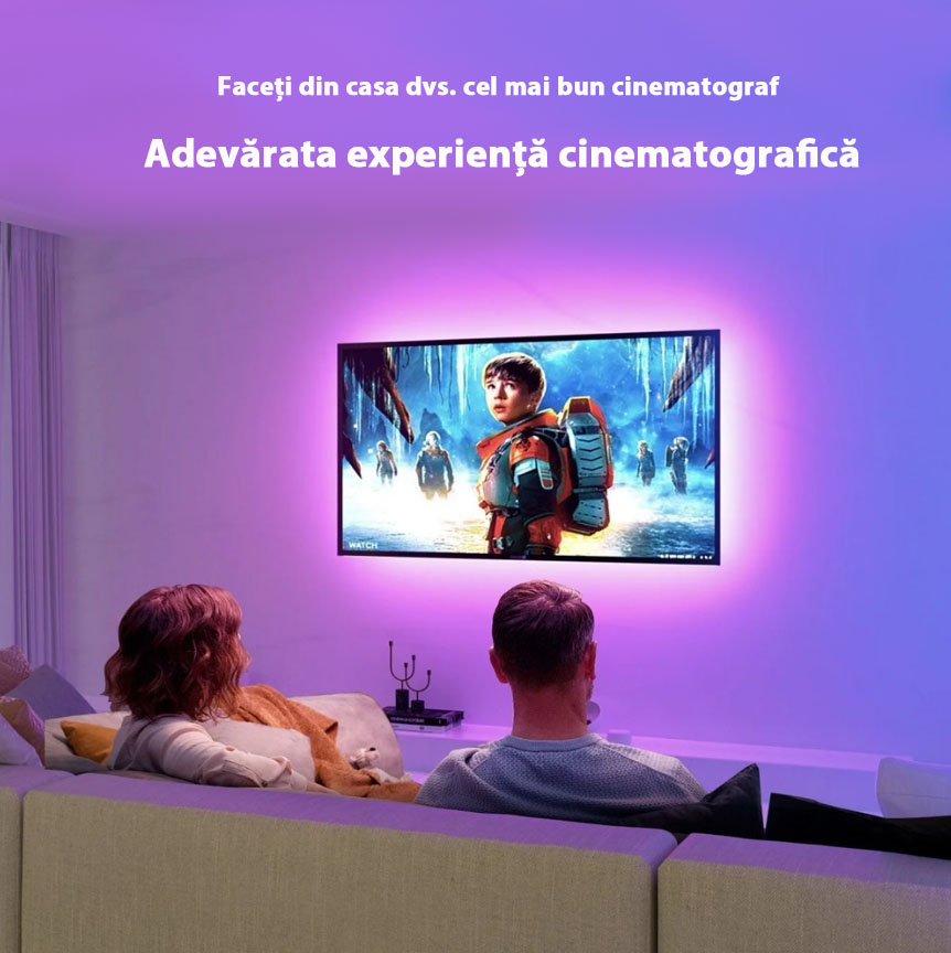 Kit Striscia LED Smart NiteBird SL3, Wi-Fi, 2 x 5 Metri, Controllo tramite app, Sensore musicale