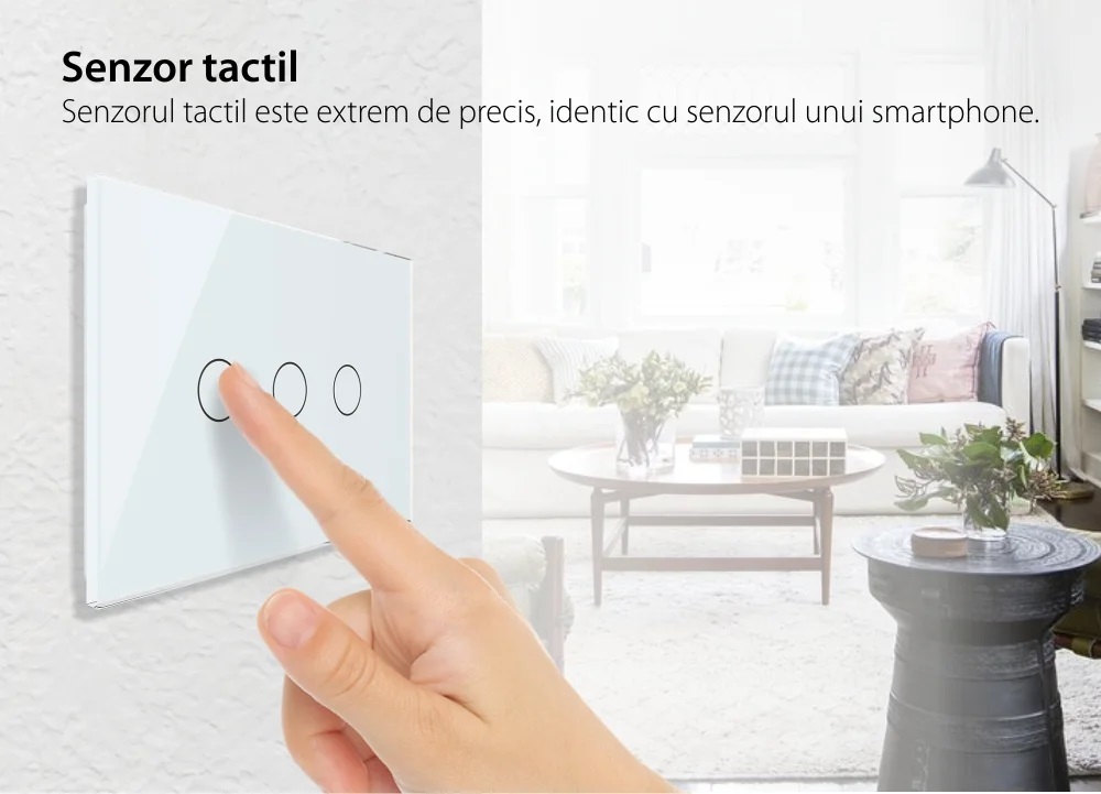 Interruttore triplo deviatore / invertitore LIVOLO Touch, Standard Italiano – protocollo ZigBee EC