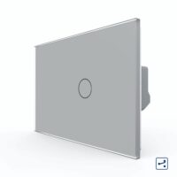 Interruttore deviatore / invertitore touch LIVOLO in vetro, standard italiano colore griggio