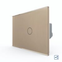 Interruttore deviatore / invertitore touch LIVOLO in vetro, standard italiano colore dorato