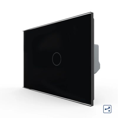 Interruttore deviatore / invertitore touch LIVOLO in vetro, standard italiano colore nero