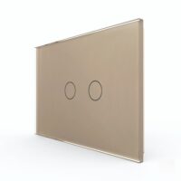 Interruttore doppio touch LIVOLO in vetro – Standard italiano colore dorato