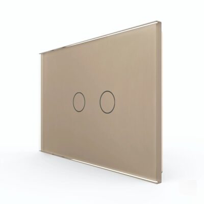 Interruttore doppio touch LIVOLO in vetro – Standard italiano colore dorato