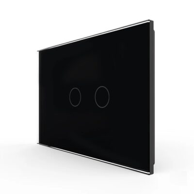 Interruttore doppio touch LIVOLO in vetro – Standard italiano colore nero