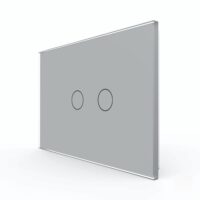 Interruttore doppio touch LIVOLO in vetro – Standard italiano colore griggio