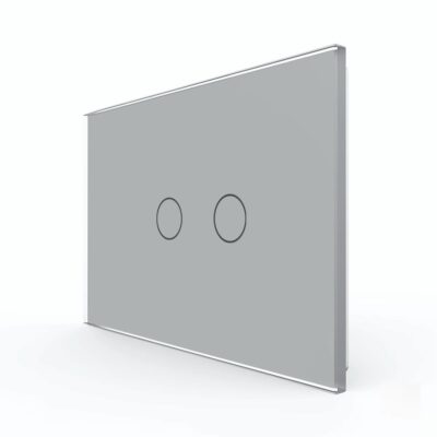 Interruttore doppio touch LIVOLO in vetro – Standard italiano colore griggio