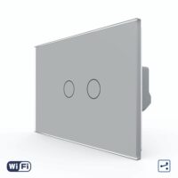 Interuttorre doppio deviatore / invertitore WIFI touch LIVOLO, standard italiano – Nuova Serie colore griggio