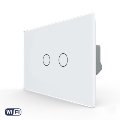 Interruttore doppio WIFI touch Livolo in vetro – Standard italiano