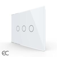 Interruttore triplo touch in vetro Livolo, standard italiano, protocollo ZigBee EC – Nuova serie