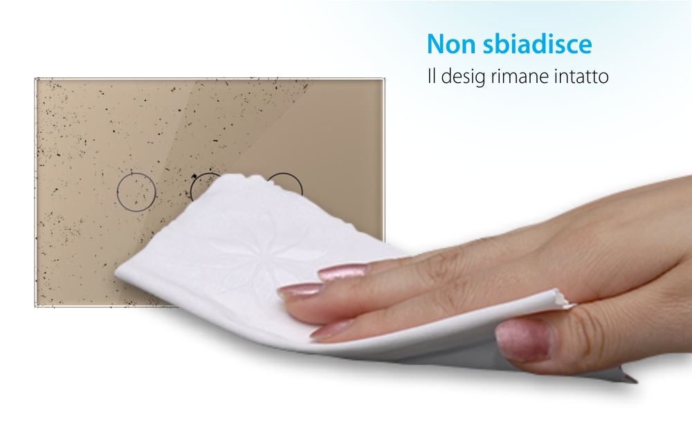 Interruttore triplo touch in vetro Livolo, standard italiano, protocollo ZigBee EC – Nuova serie