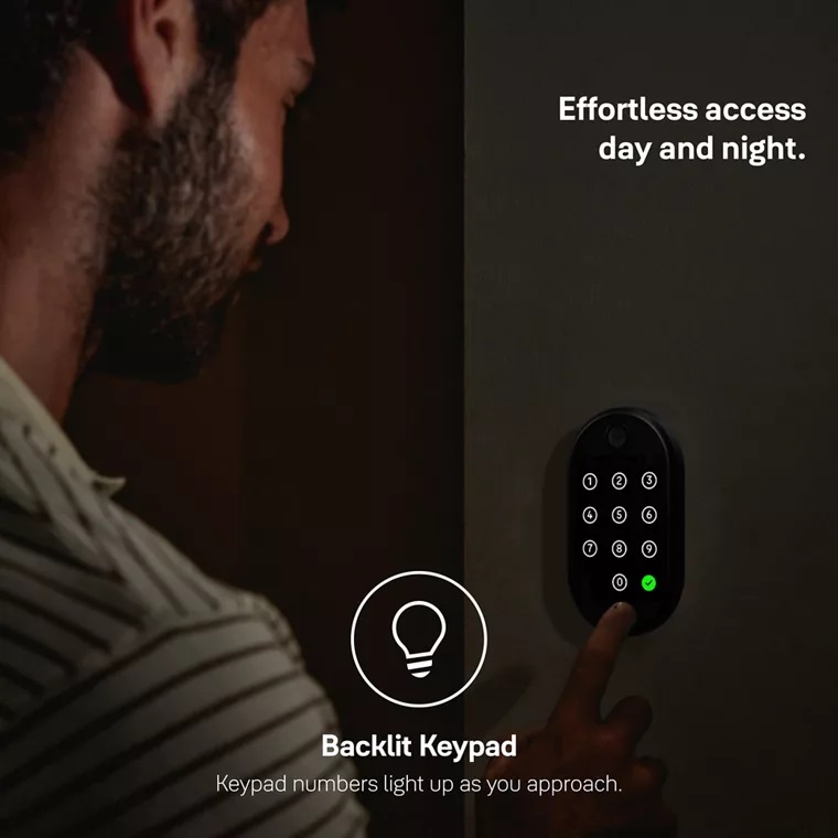 Tastiera intelligente Yale Linus, impronta digitale, accesso PIN, Bluetooth, fino a 10 utenti