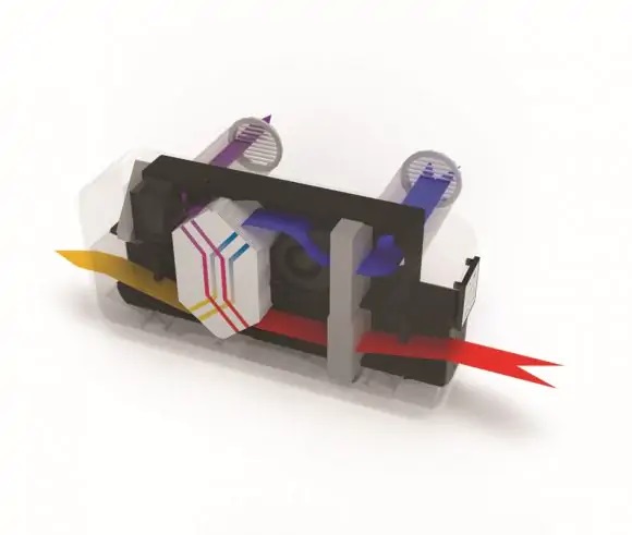 Helty Flow Easy Recupero di Calore con Filtro F7+G4, Superficie 42 m², Efficienza 91%, Pannello Digitale