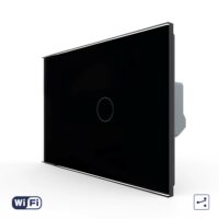 Interruttore Semplice Deviatore/Invertitore Wi-Fi con Touch LIVOLO, standard italiano – Nuova Serie colore nero