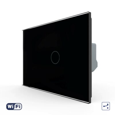 Interruttore Semplice Deviatore/Invertitore Wi-Fi con Touch LIVOLO, standard italiano – Nuova Serie colore nero