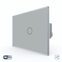 Interruttore Semplice Deviatore/Invertitore Wi-Fi con Touch LIVOLO, standard italiano – Nuova Serie colore griggio