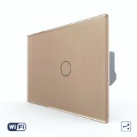 Interruttore Semplice Deviatore/Invertitore Wi-Fi con Touch LIVOLO, standard italiano – Nuova Serie colore dorato