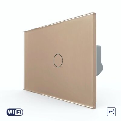 Interruttore Semplice Deviatore/Invertitore Wi-Fi con Touch LIVOLO, standard italiano – Nuova Serie colore dorato