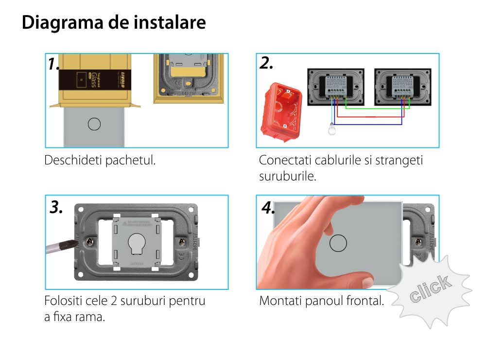 Interruttore Semplice Deviatore/Invertitore Wi-Fi con Touch LIVOLO, standard italiano – Nuova Serie