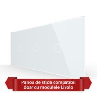 Pannello Interruttore Semplice + Semplice + Semplice Touch LIVOLO in Vetro, Standard Italiano – 6/7M