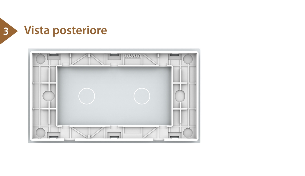 Pannello Interruttore Semplice + Semplice Touch LIVOLO in Vetro, Standard Italiano – 4M