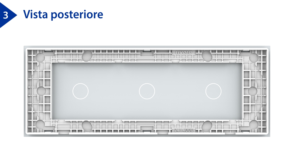 Pannello Interruttore Semplice + Semplice + Semplice Touch LIVOLO in Vetro, Standard Italiano – 6/7M
