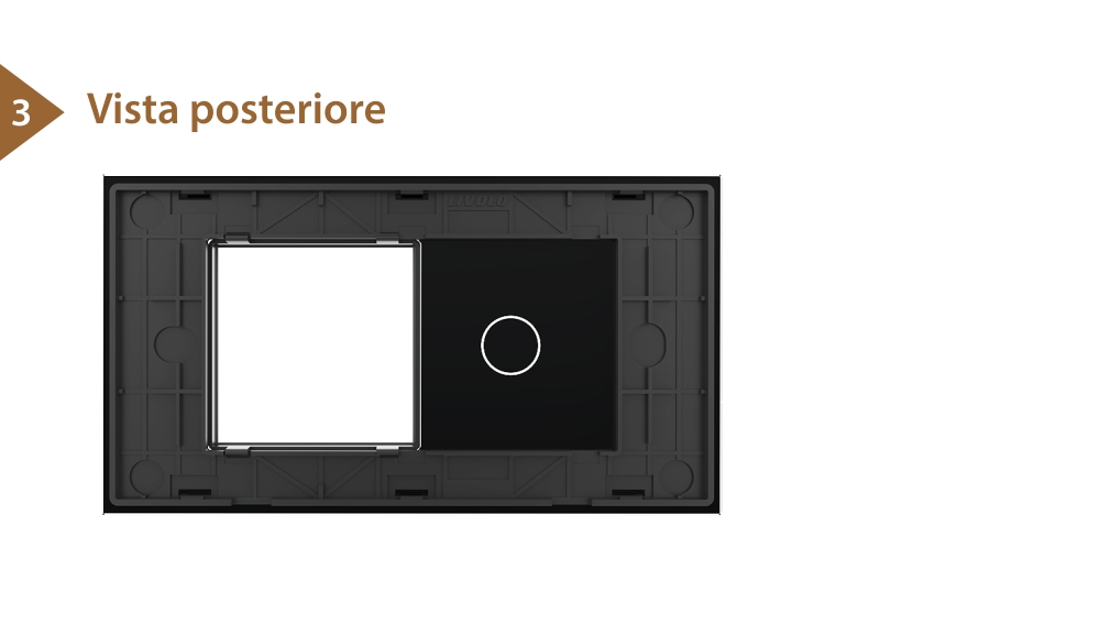 Pannello Interruttore Semplice con Presa LIVOLO in Vetro, Standard Italiano – 4M