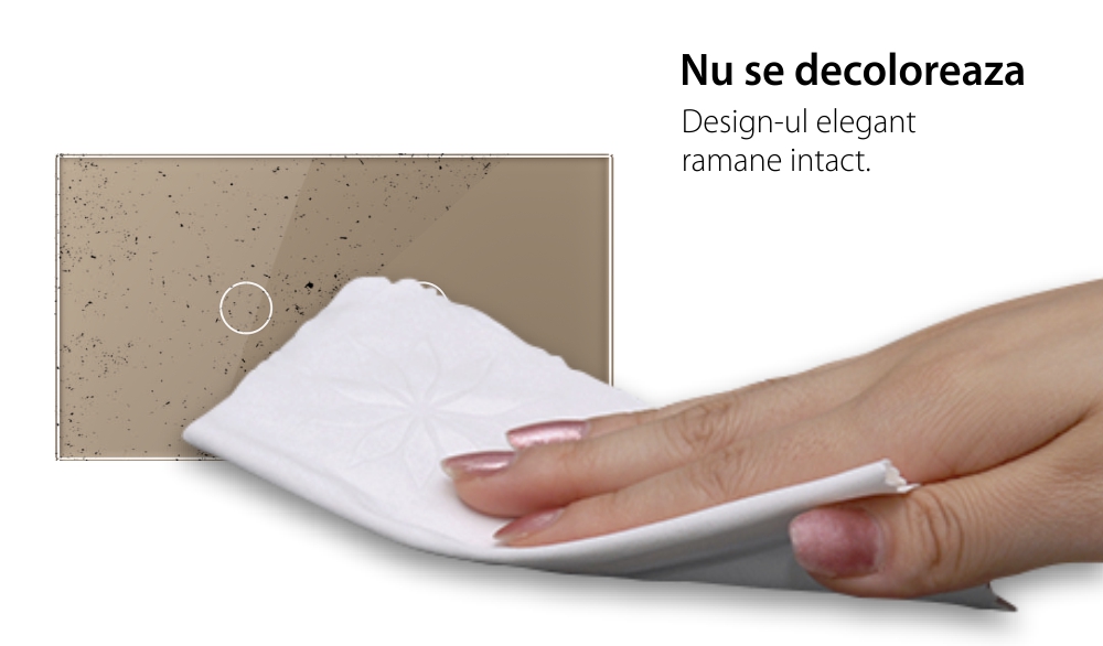 Pannello Interruttore Semplice + Semplice Touch LIVOLO in Vetro, Standard Italiano – 4M