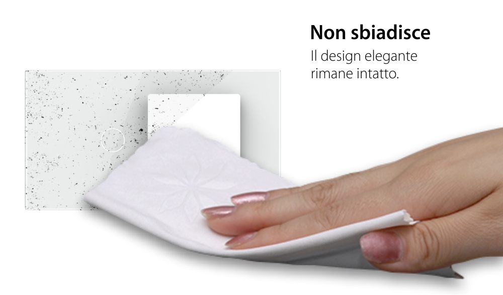 Pannello Interruttore Semplice con Presa LIVOLO in Vetro, Standard Italiano – 4M