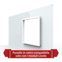 Pannello Interruttore Semplice con Presa LIVOLO in Vetro, Standard Italiano – 4M