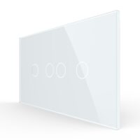 Interruttore doppio + doppio con touch LIVOLO con cornice in vetro, standard italiano, 4M