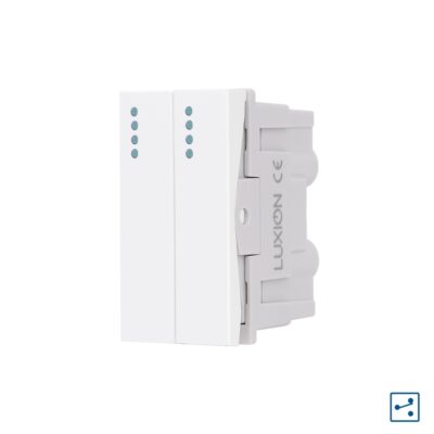 Modulo Interruttore Doppio Deviatore Meccanico 2M/1M LUXION, Standard Italiano