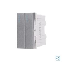 Modulo Interruttore Doppio Deviatore Meccanico 2M/1M LUXION, Standard Italiano colore griggio