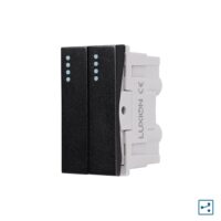 Modulo Interruttore Doppio Deviatore Meccanico 2M/1M LUXION, Standard Italiano colore nero