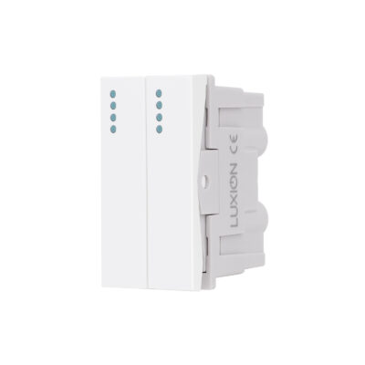 Modulo Interruttore Doppio Meccanico 2M/1M LUXION, Standard Italiano