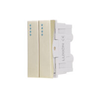 Modulo Interruttore Doppio Meccanico 2M/1M LUXION, Standard Italiano colore dorato