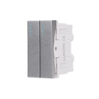 Modulo Interruttore Doppio Meccanico 2M/1M LUXION, Standard Italiano colore griggio