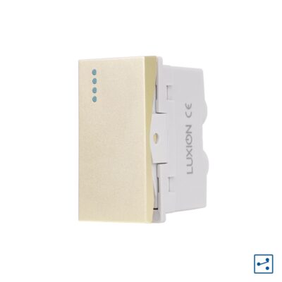 Modulo Interruttore Deviatore Semplice Meccanico 1M LUXION, Standard Italiano colore dorato