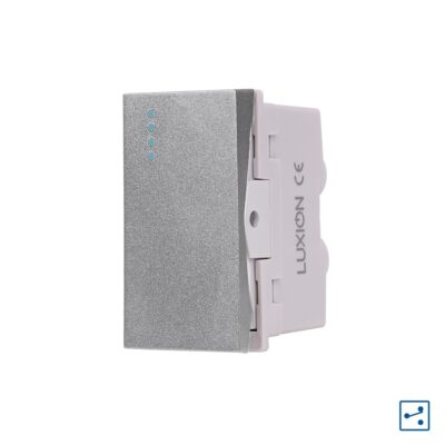 Modulo Interruttore Deviatore Semplice Meccanico 1M LUXION, Standard Italiano colore griggio