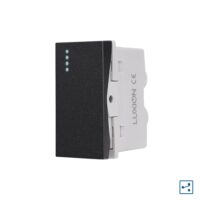 Modulo Interruttore Deviatore Semplice Meccanico 1M LUXION, Standard Italiano colore nero