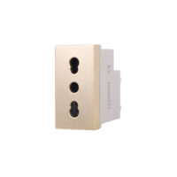 Modulo Presa Semplice Stretta 1M LUXION, Standard Italiano colore dorato