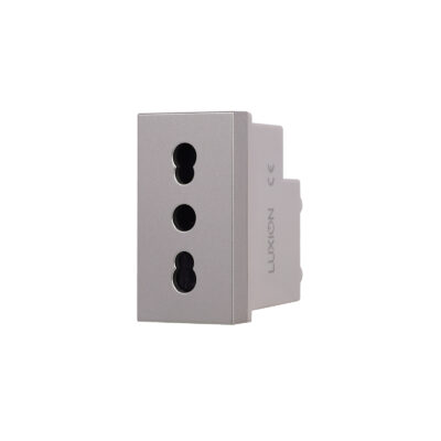 Modulo Presa Semplice Stretta 1M LUXION, Standard Italiano colore griggio