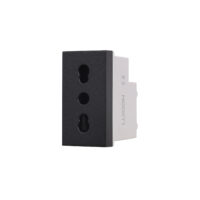 Modulo Presa Semplice Stretta 1M LUXION, Standard Italiano colore nero