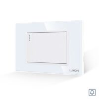 Interruttore a Ritorno (Campanello) Meccanico 3M LUXION con Cornice in Vetro, Standard Italiano