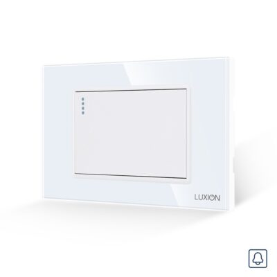 Interruttore a Ritorno (Campanello) Meccanico 3M LUXION con Cornice in Vetro, Standard Italiano