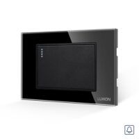 Interruttore a Ritorno (Campanello) Meccanico 3M LUXION con Cornice in Vetro, Standard Italiano colore nero