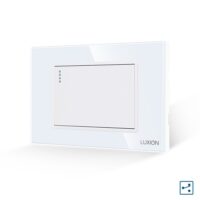 Interruttore Meccanico Semplice Deviatore 3M LUXION con Cornice in Vetro, Standard Italiano